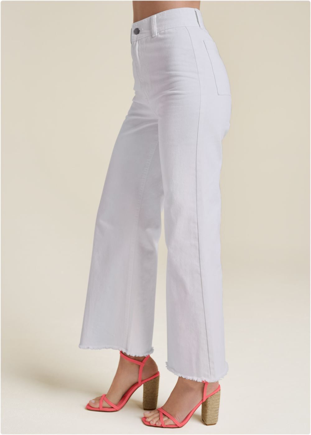 Venus Plus Size New Vintage High Rise Jeans in White Denim