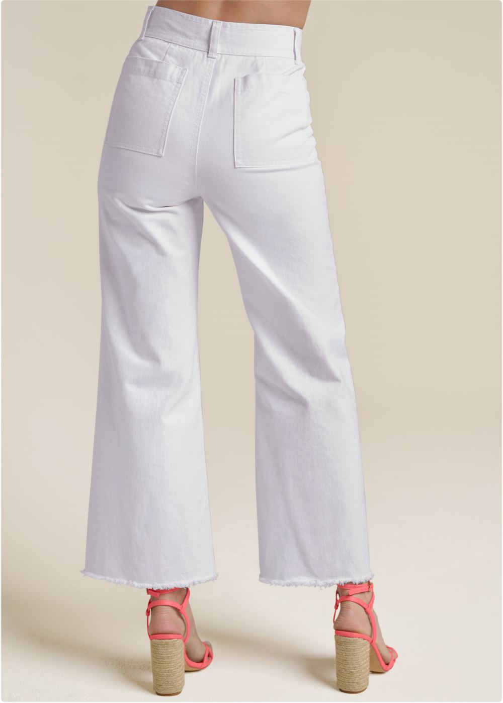 Venus Plus Size New Vintage High Rise Jeans in White Denim