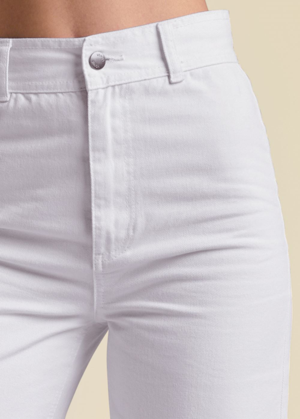 Venus Plus Size New Vintage High Rise Jeans in White Denim