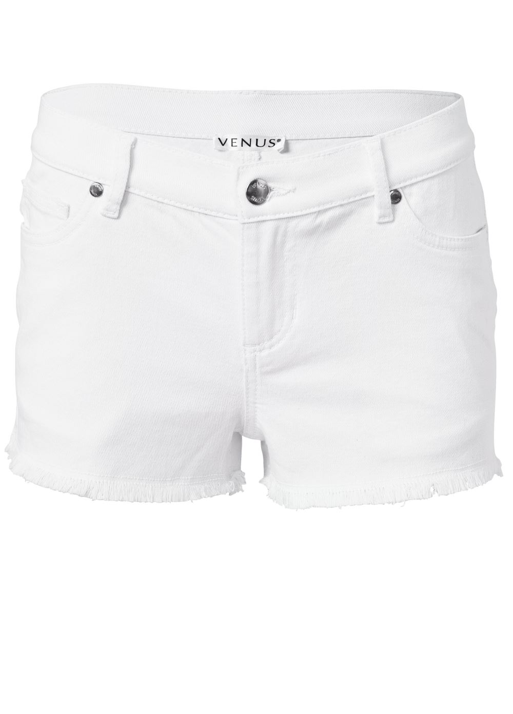 Venus Plus Size Cutoff Jean Shorts - White