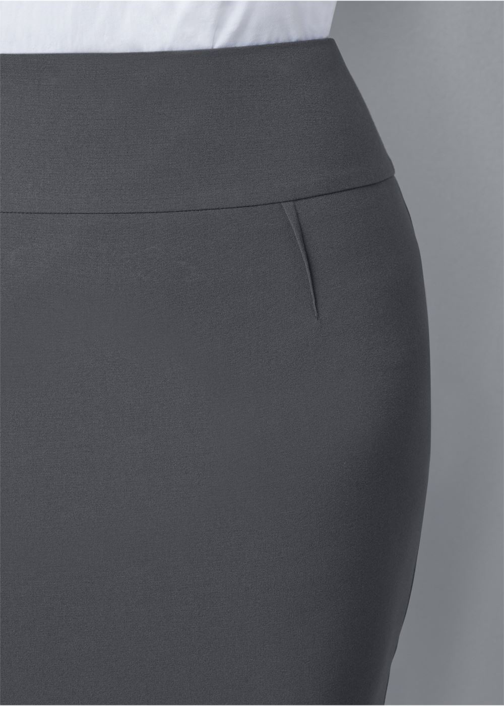 Venus Plus Size Pencil Skirt Suit Set - Dark Grey