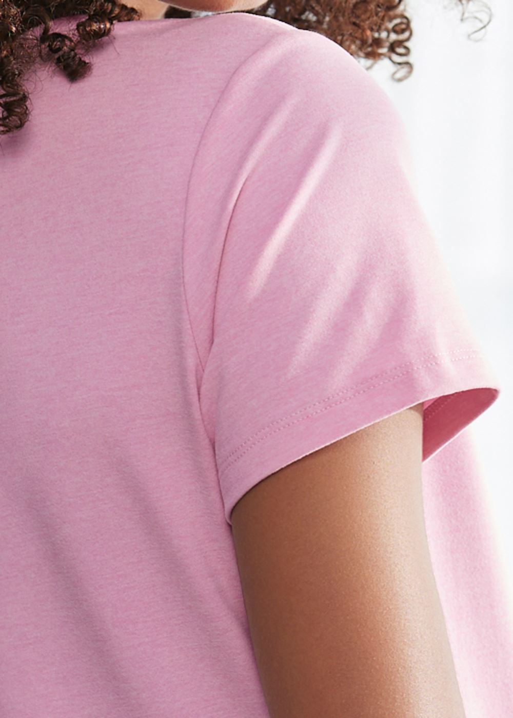 Venus Heathered Pink SHORT SLEEVE PAJAMA SET