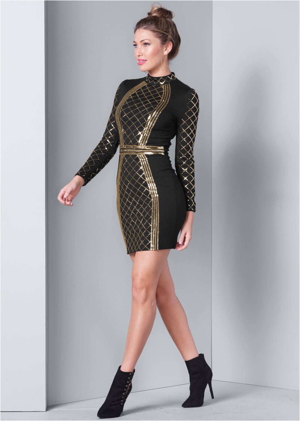 Venus Plus Size Sequin Bodycon Dress
