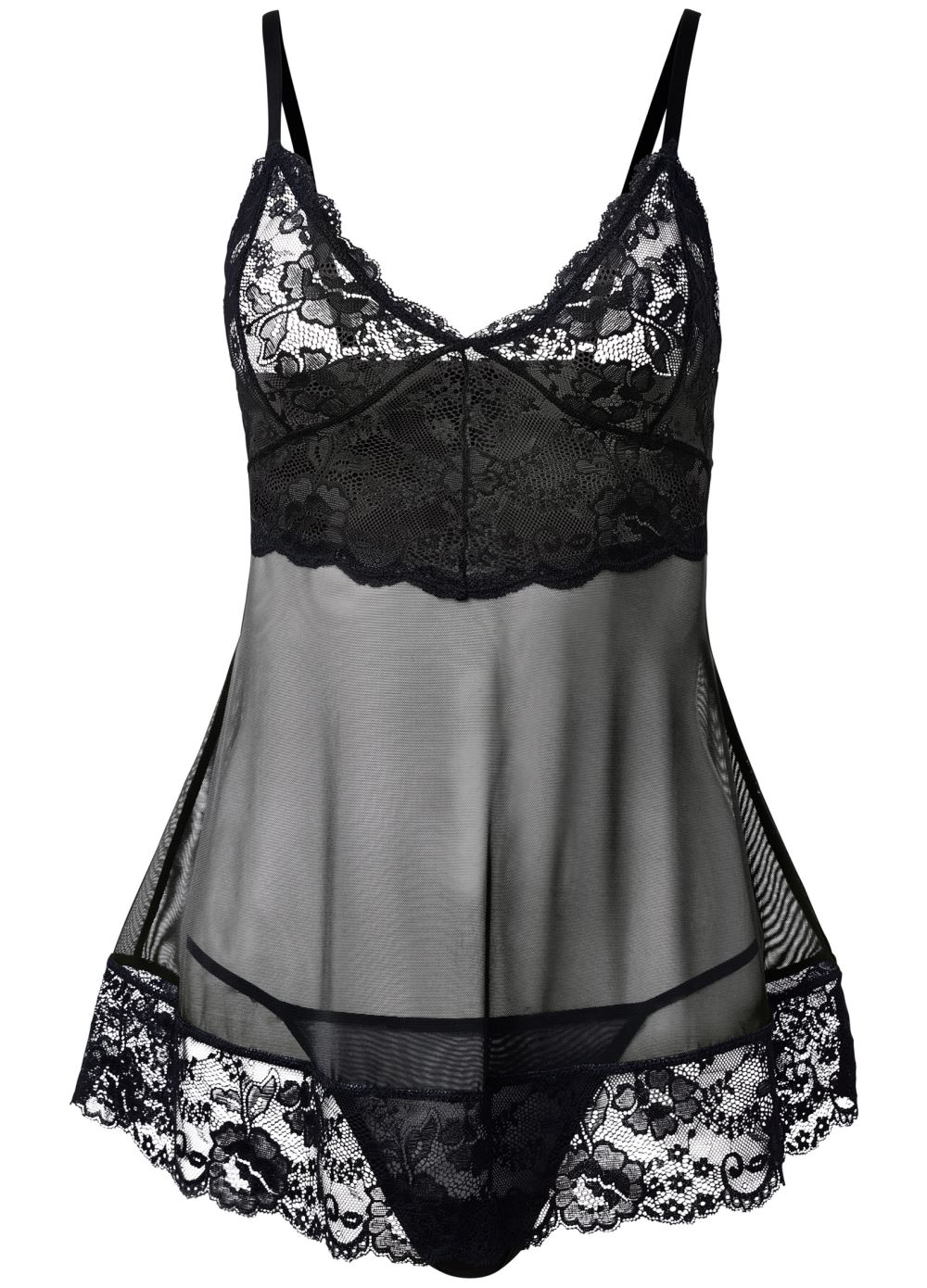 Venus Black SHEER BABYDOLL