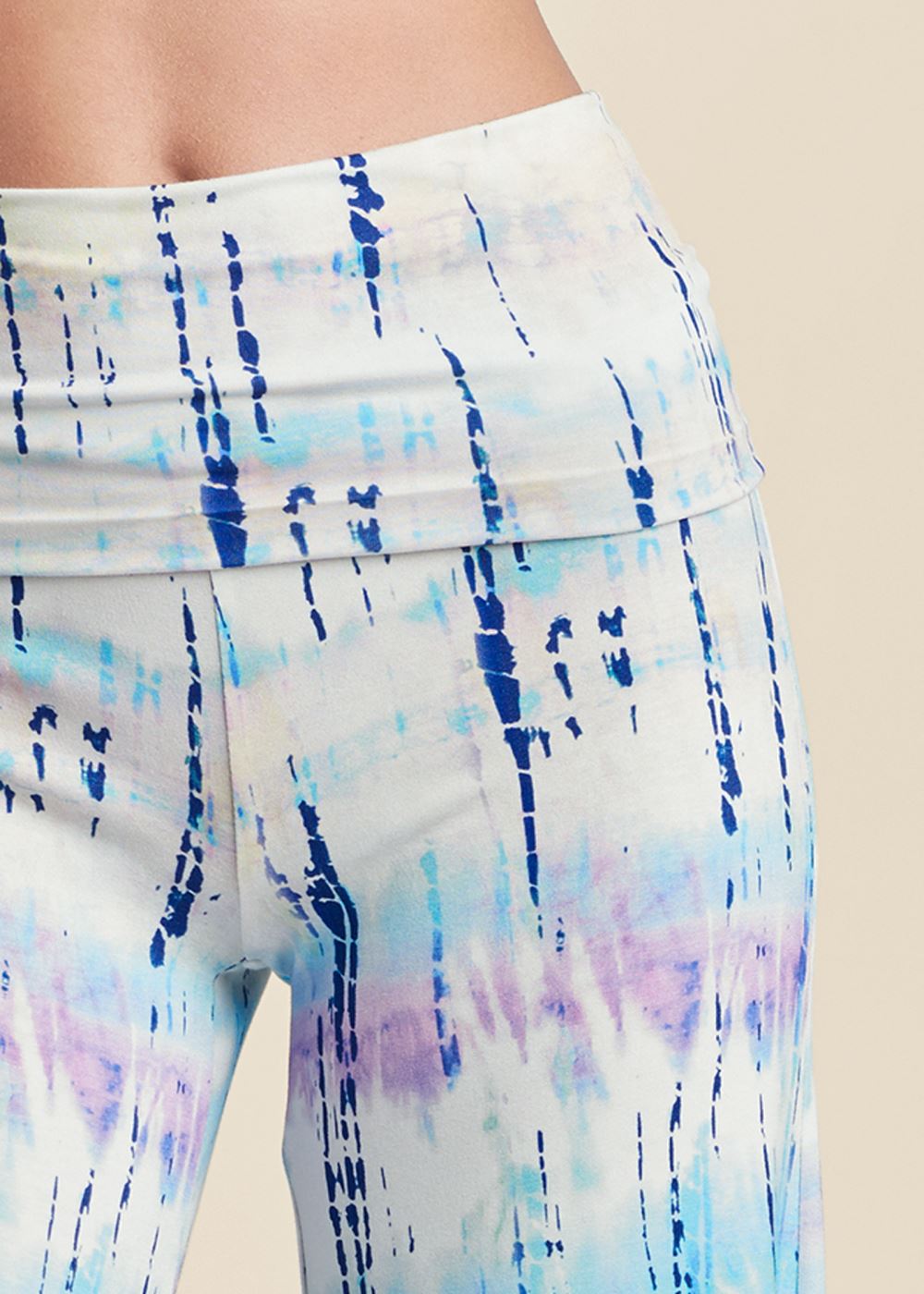 Venus White Multi TIE DYE FOLD OVER PANTS