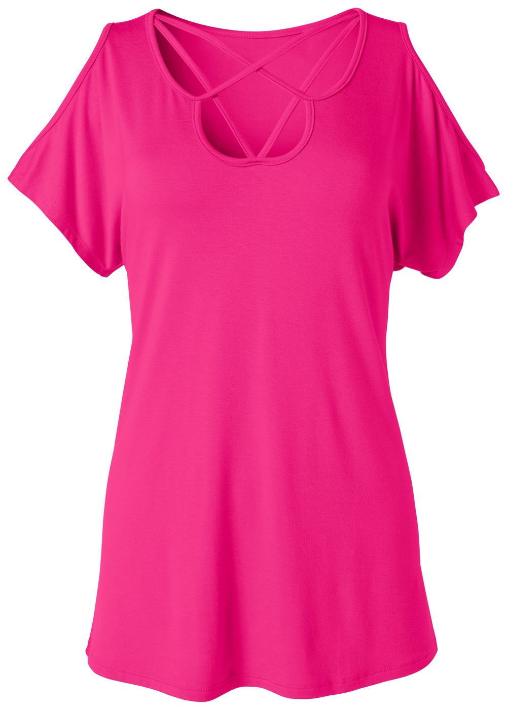 Venus Plus Size Strappy Cold-Shoulder Top