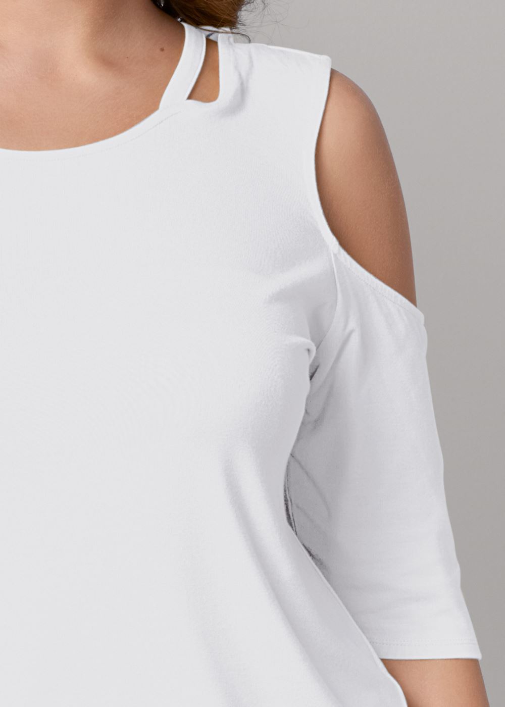 Venus Plus Size Strappy Cold-Shoulder Top