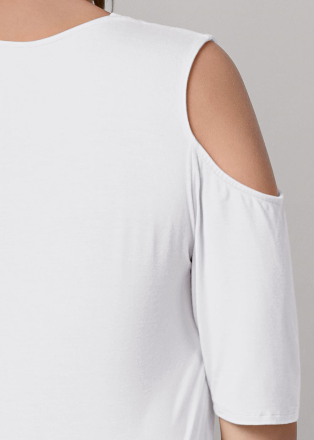 Venus Plus Size Strappy Cold-Shoulder Top
