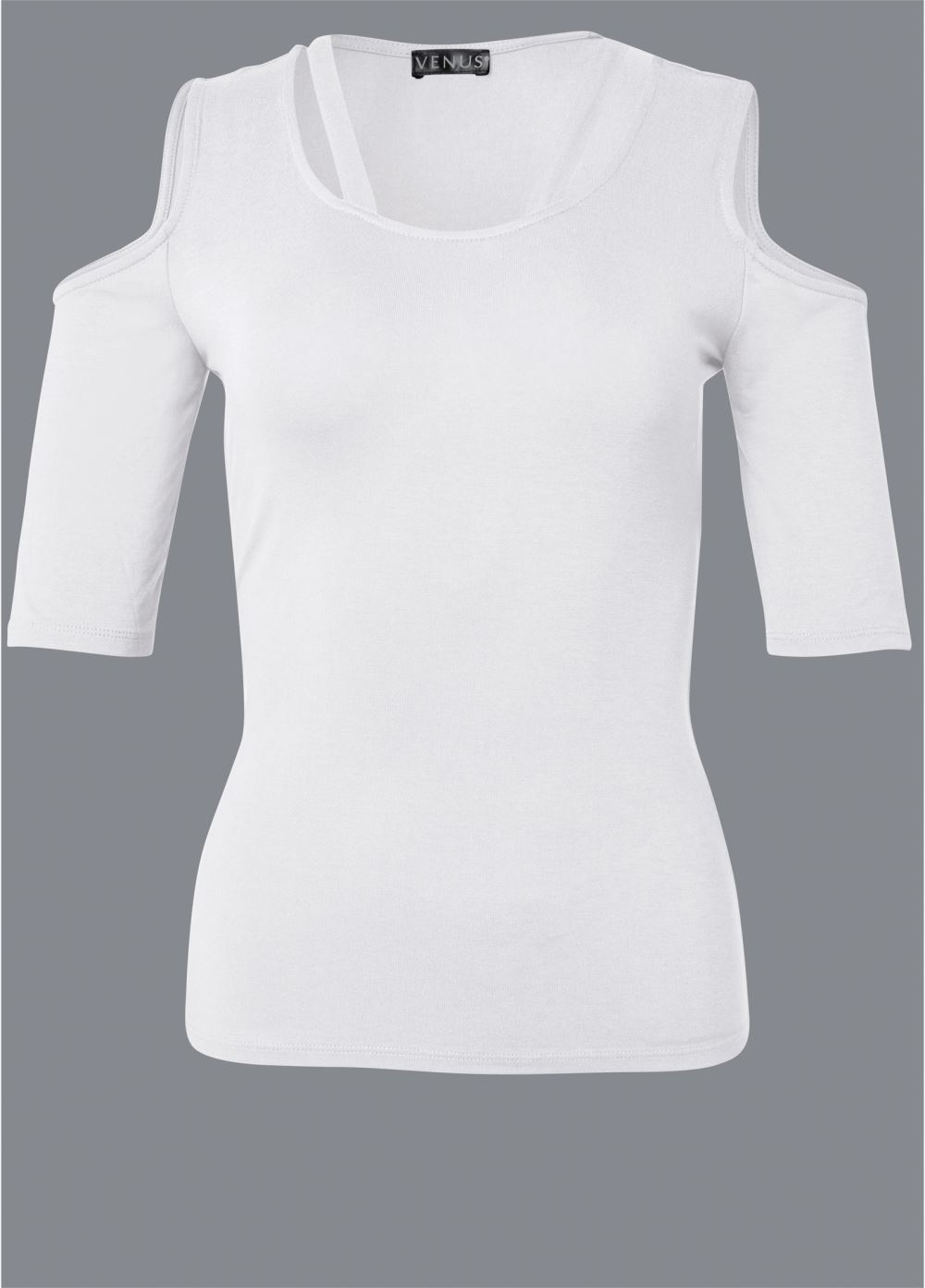 Venus Plus Size Strappy Cold-Shoulder Top