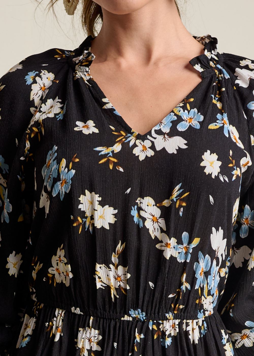 Venus Plus Size Dark Floral Dress