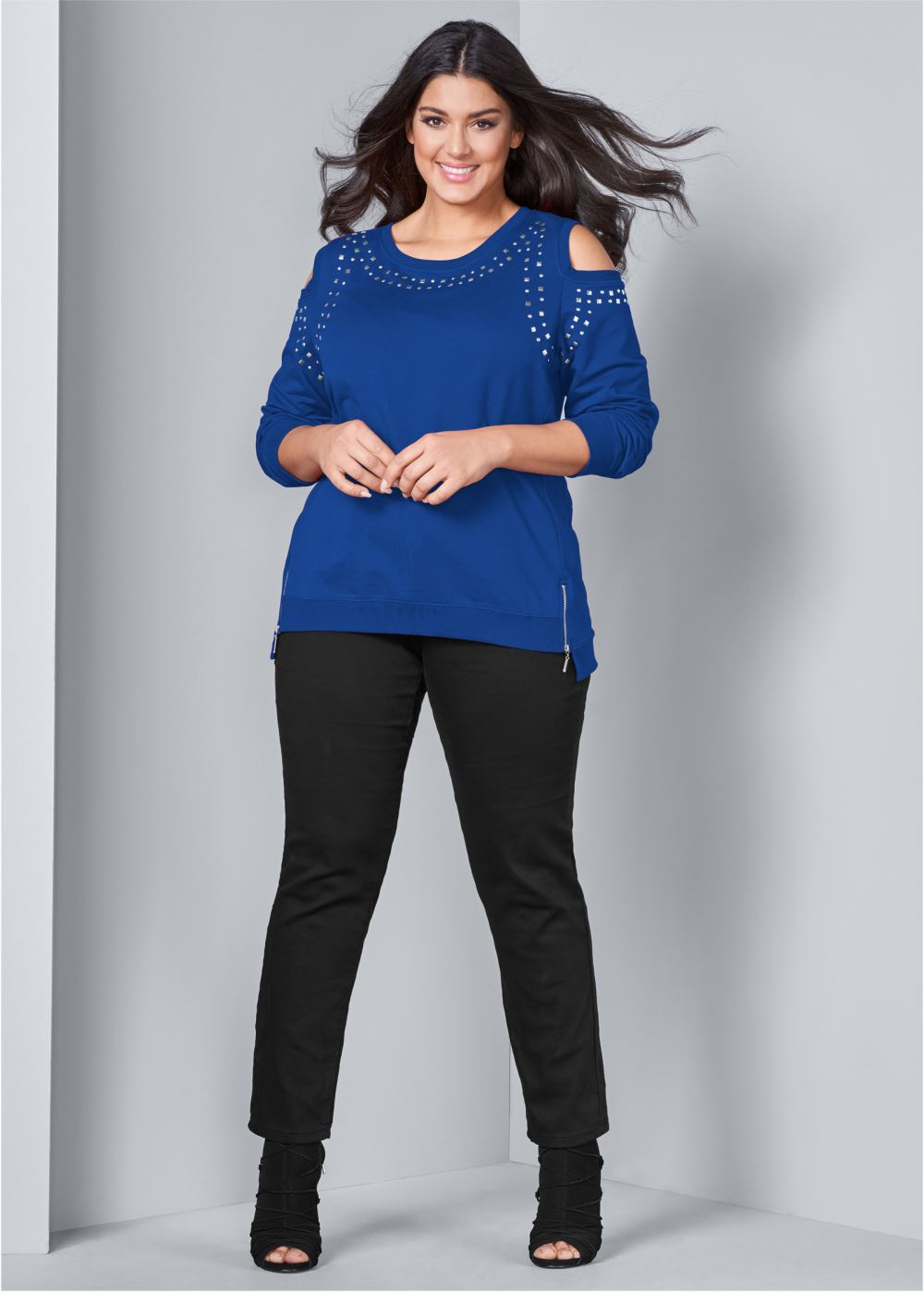Venus Plus Size Cold-Shoulder Sweatshirt