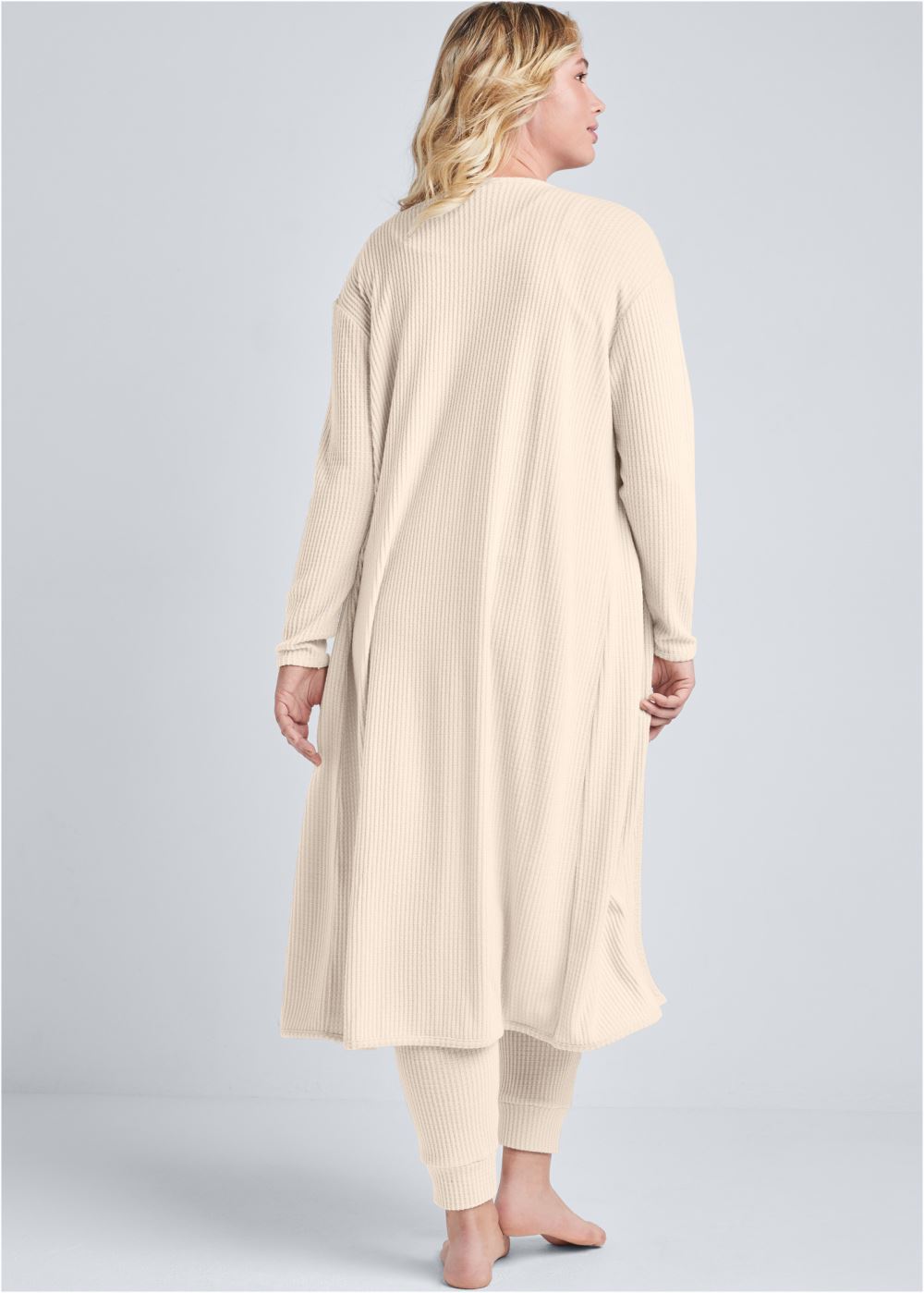 Venus Plus Size Cozy Waffle 3-Piece Set in Oatmeal