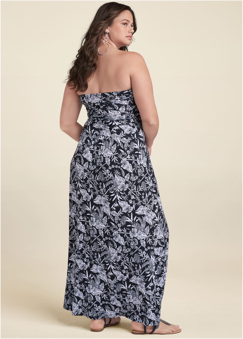 Venus Plus Size Printed Maxi Dress