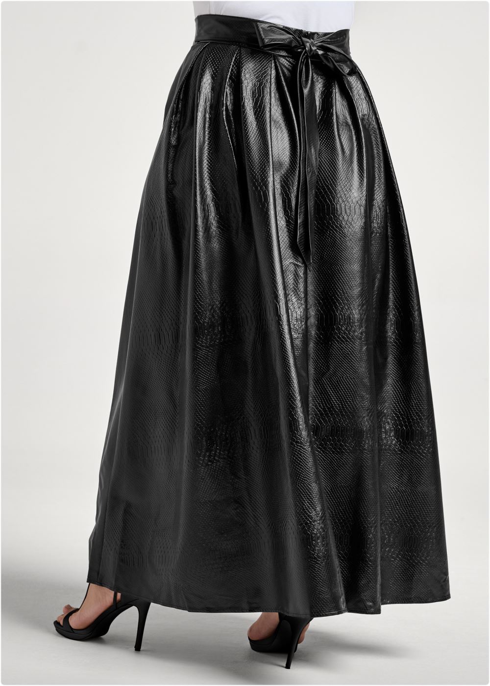 Venus Black FAUX LEATHER BALLROOM SKIRT