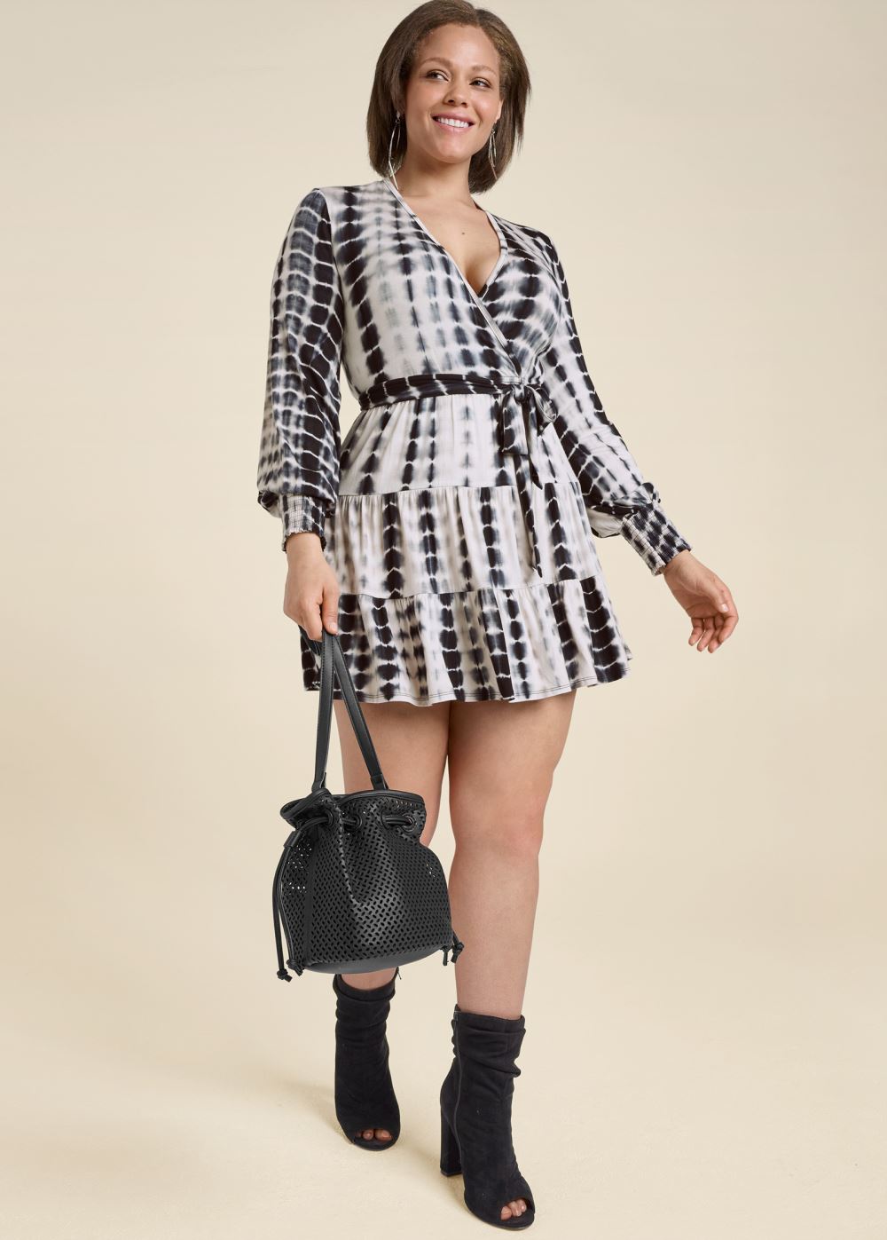 Venus Plus Size Tie-Dye Mini Dress