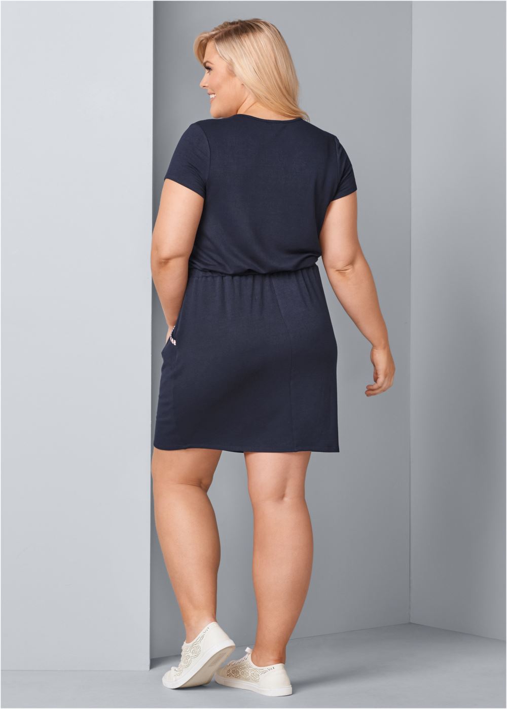 Venus Plus Size Zip-Front Lounge Dress
