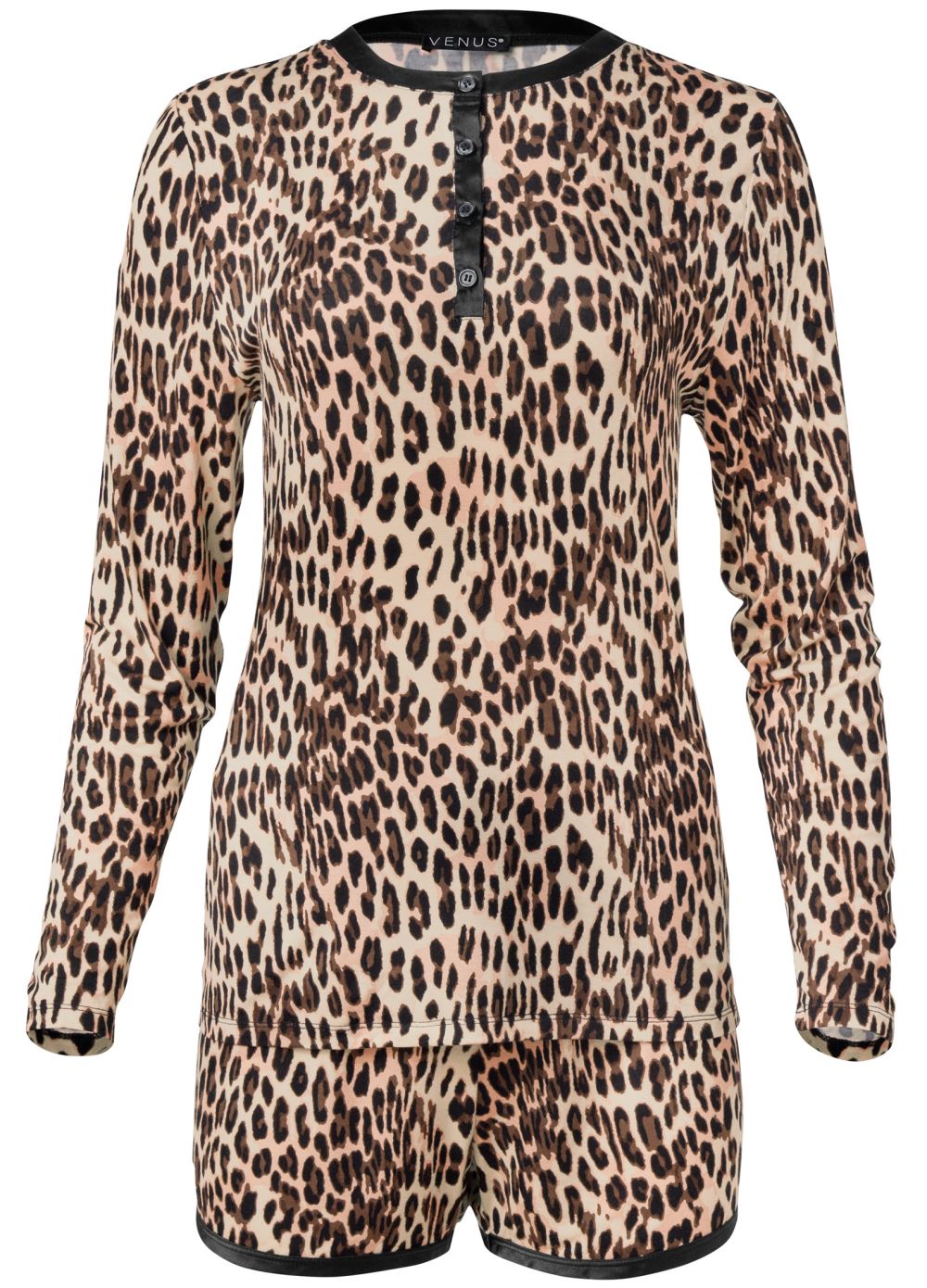 Venus Flirty Cheetah LONG SLEEVE PAJAMA SET