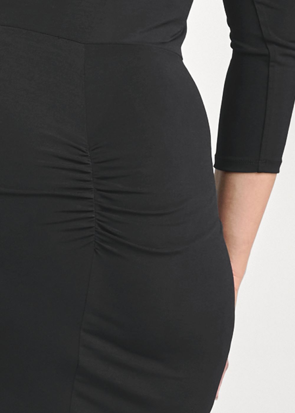 Venus Plus Size Ruched Bodycon Midi Dress