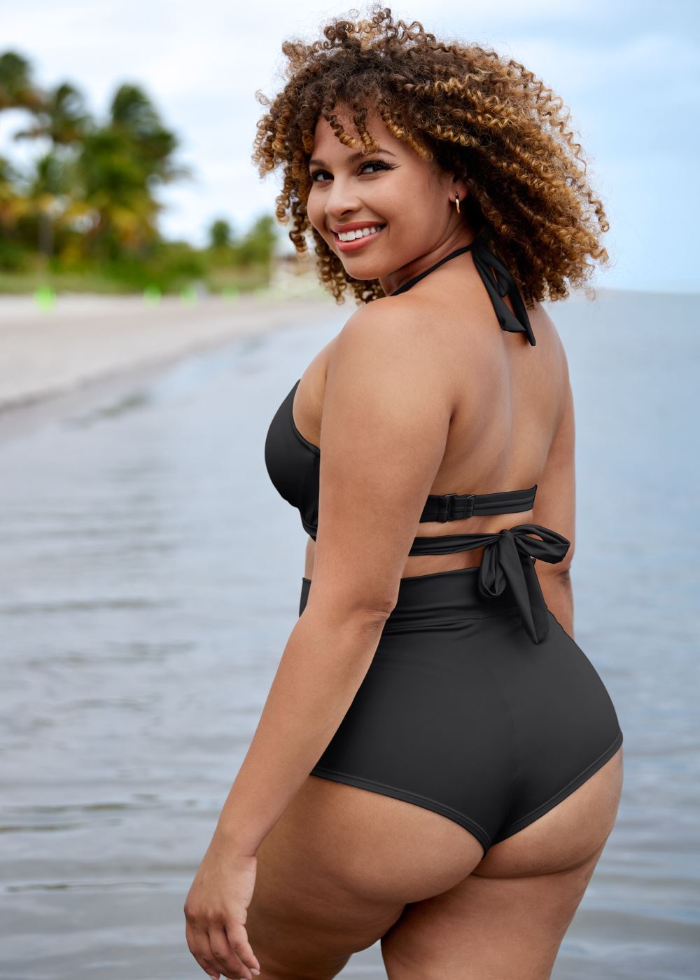 Venus Plus Size Underwire Wrap Top Bikini - Black Beauty