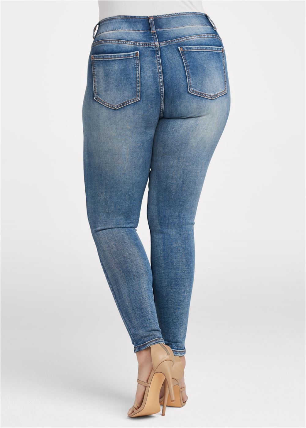 Venus Medium Wash ELASTIC WAISTBAND JEANS