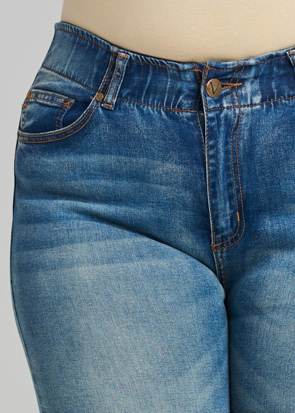 Venus Medium Wash ELASTIC WAISTBAND JEANS