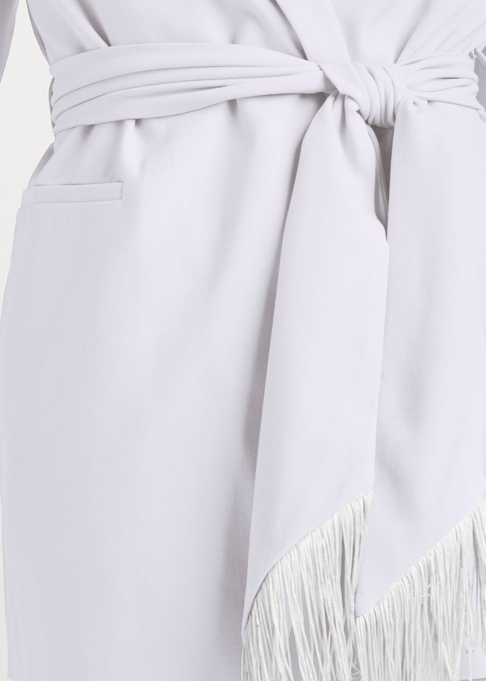 Venus Oversized Belted Blazer in White
