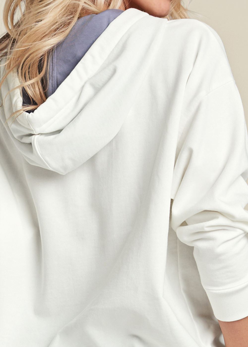 Venus Plus Size Striped Detail Sweatshirt in White Multi