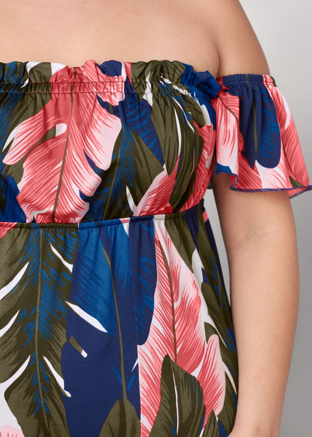 Venus Pink Multi Off-The-Shoulder Maxi Dress
