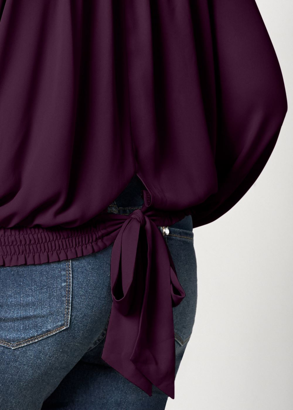 Venus Plus Size Smocked Detail Top