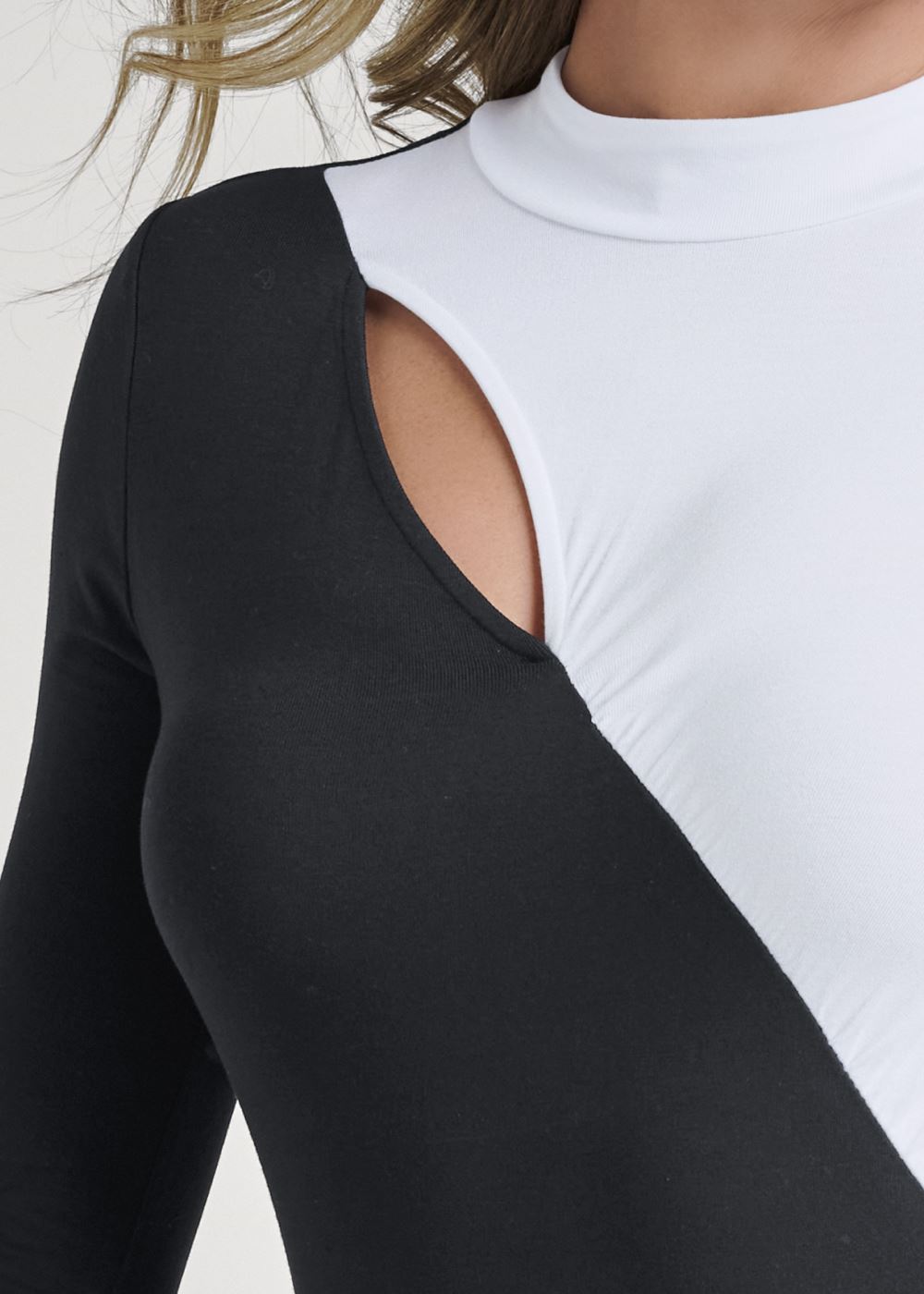 Venus Plus Size Asymmetrical Colorblock Top