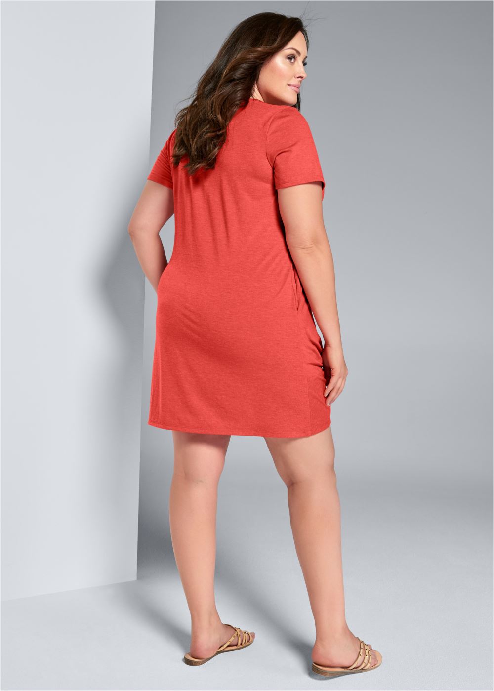 Venus Plus Size Knotted Casual Dress