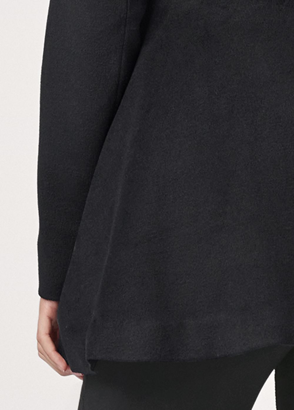 Venus Peplum Peacoat in Black