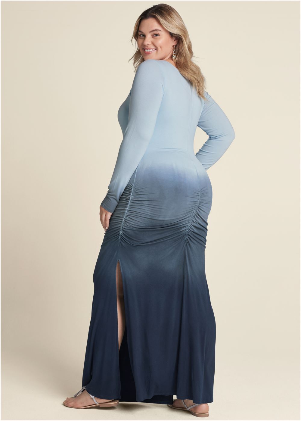 Venus Plus Size Strappy Ombre Maxi Dress