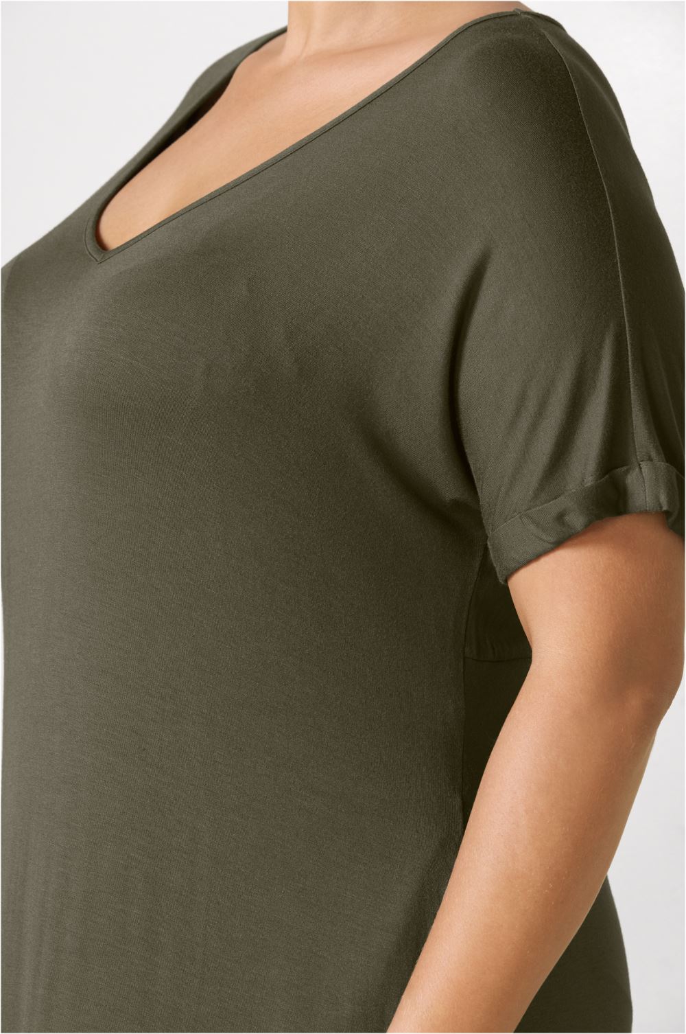 Venus Olive CASUAL T-SHIRT MAXI DRESS