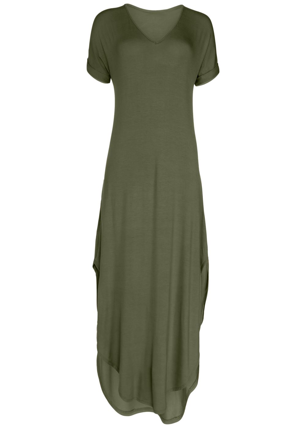 Venus Olive CASUAL T-SHIRT MAXI DRESS