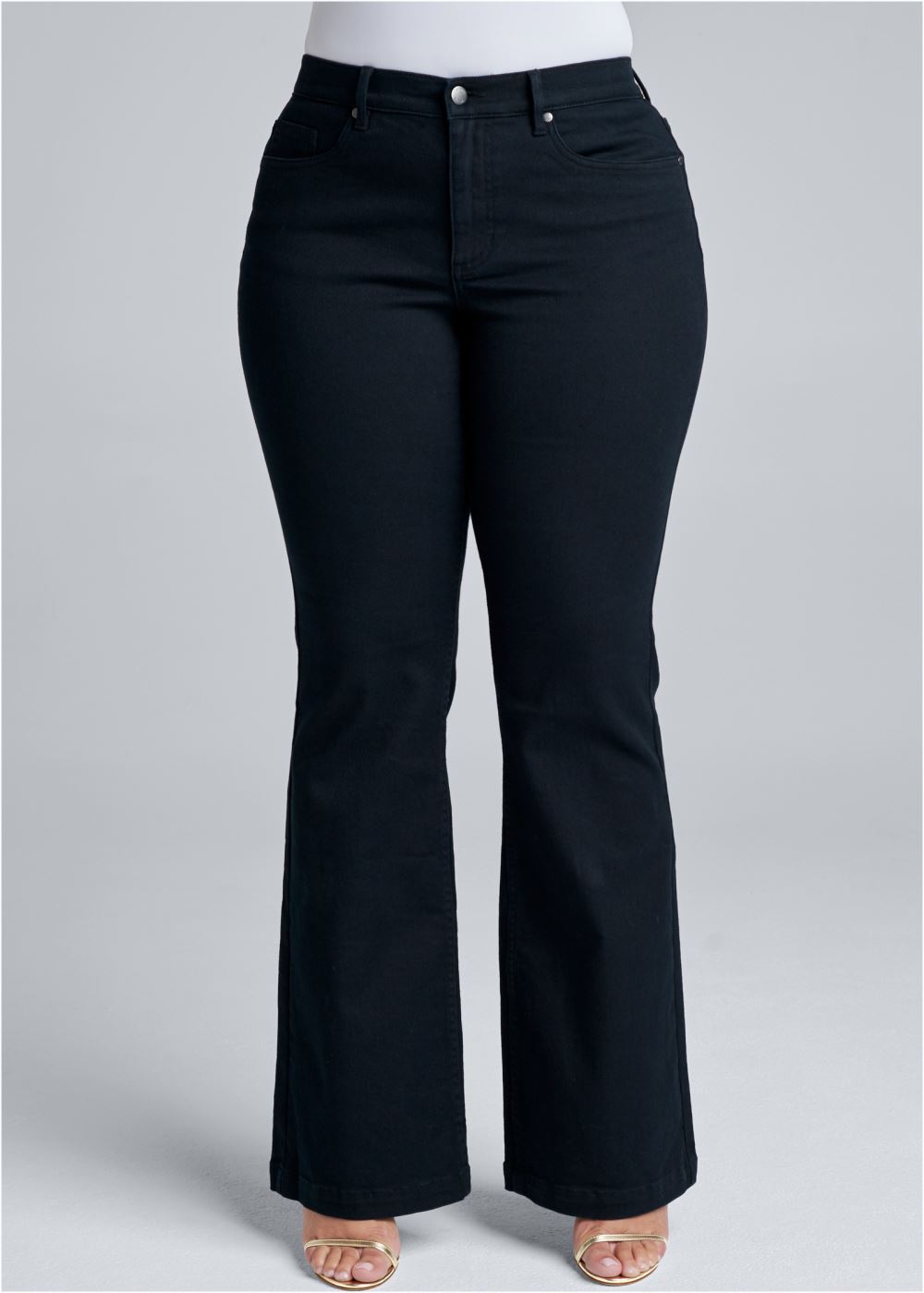 Venus Plus Size Bootcut Jeans in Black