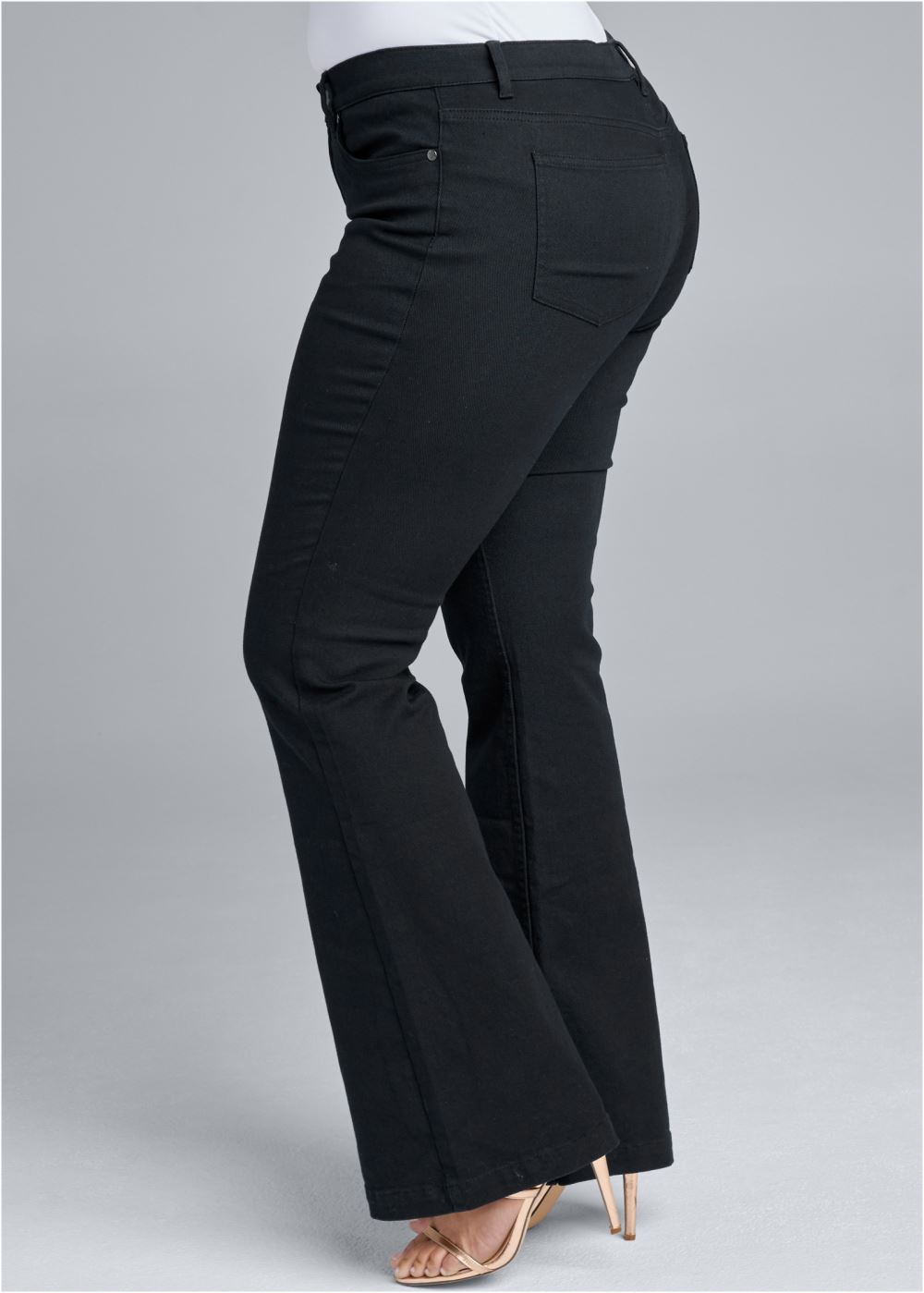 Venus Plus Size Bootcut Jeans in Black