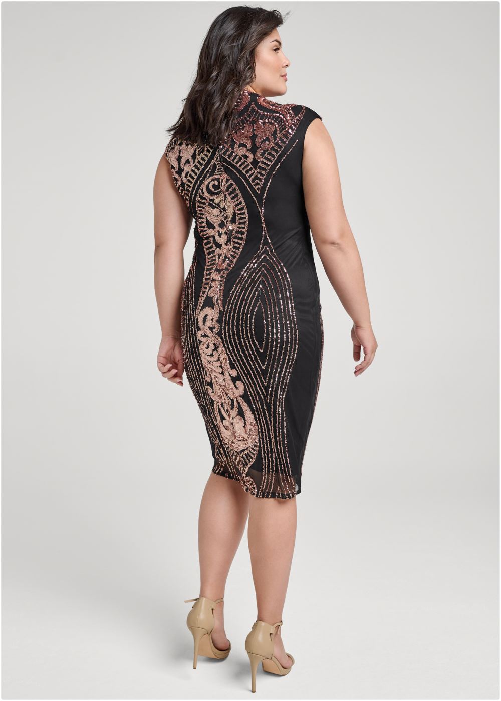 Venus Plus Size Sequin Midi Dress