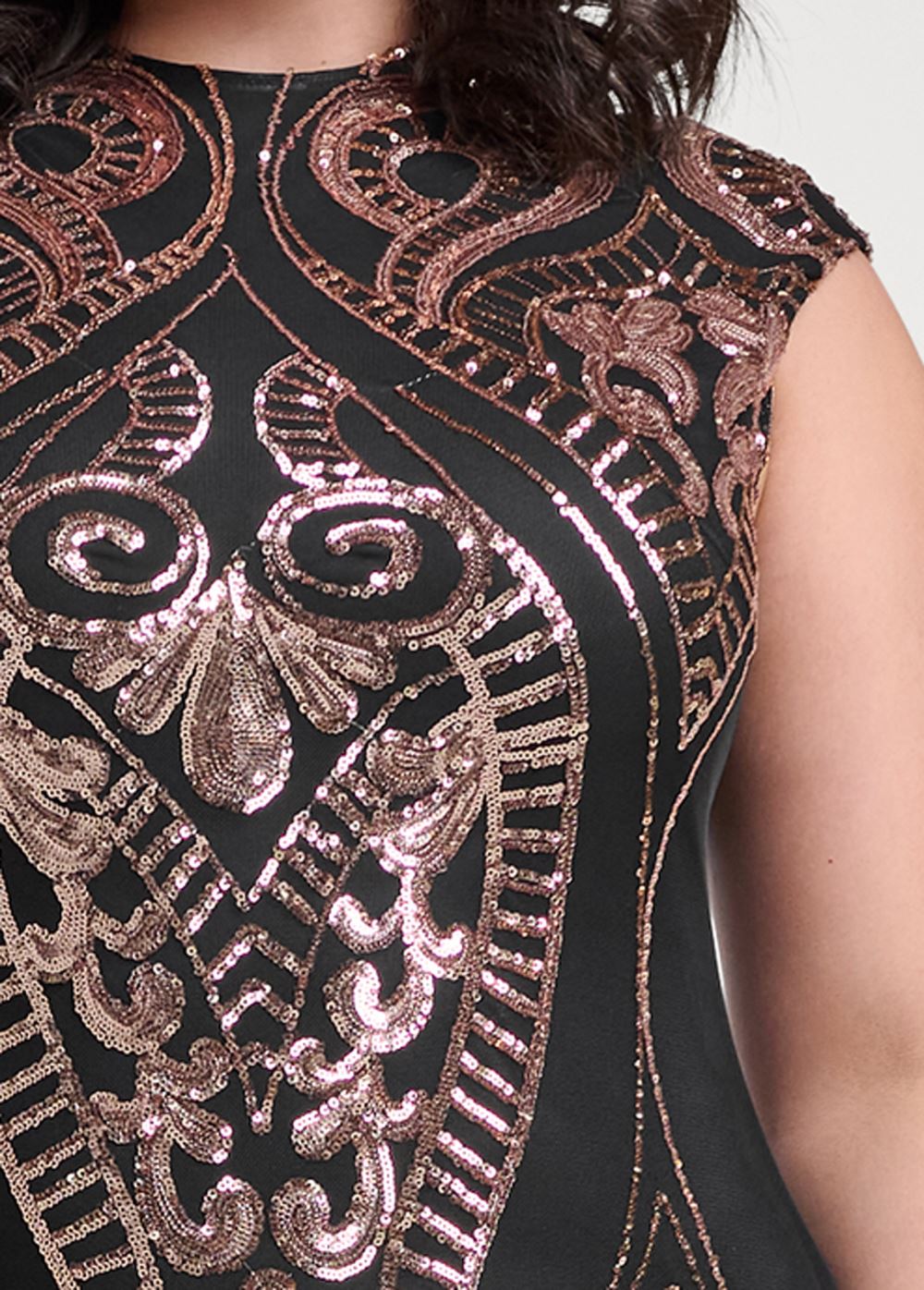 Venus Plus Size Sequin Midi Dress