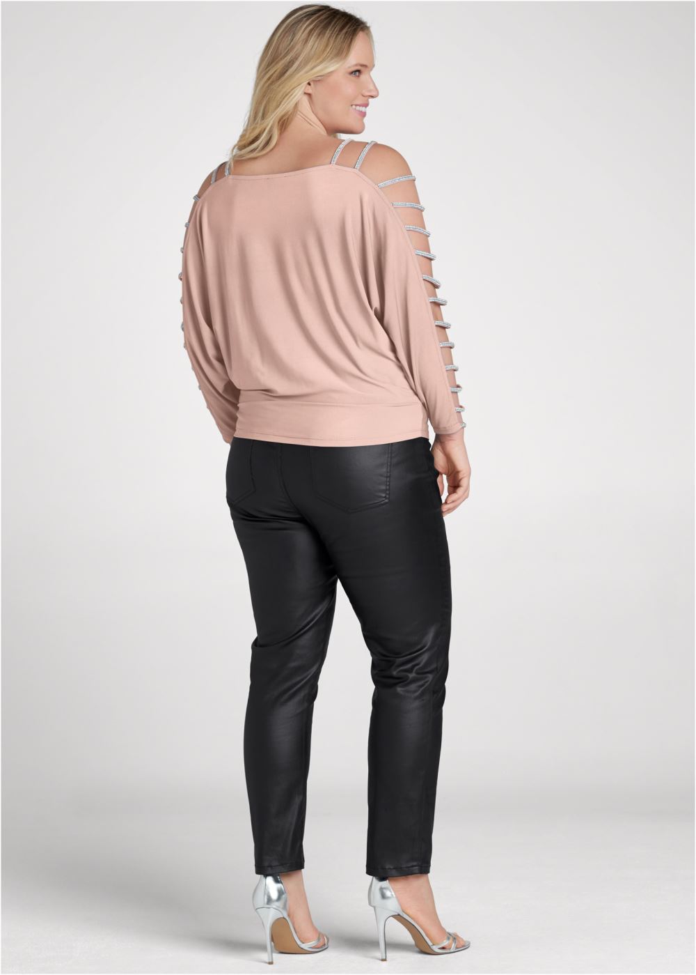 Venus Plus Size Rhinestone Sleeve Top