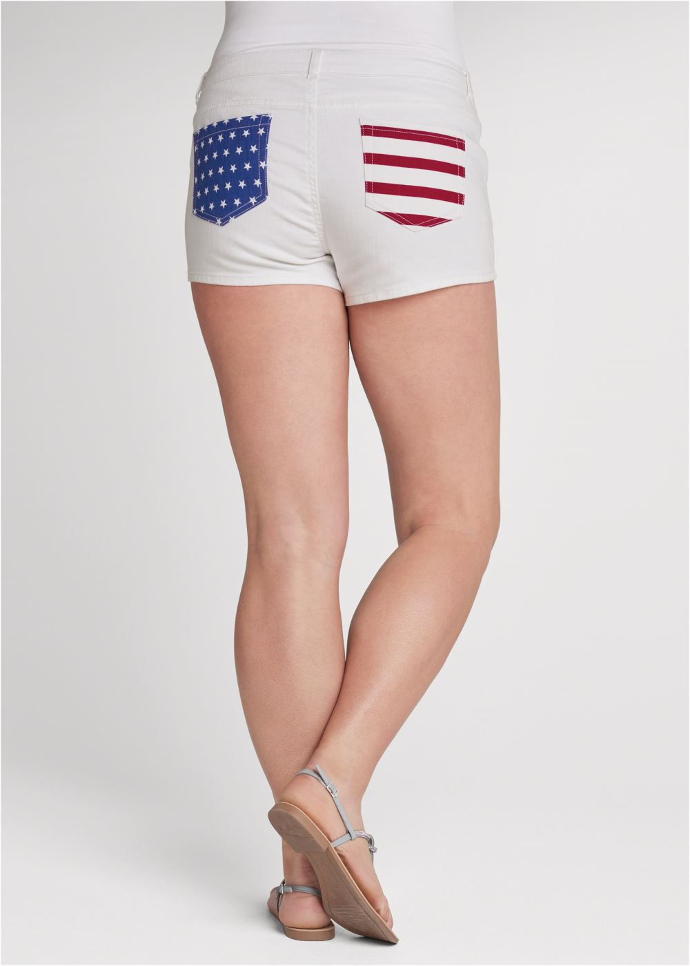 Venus White Denim AMERICANA SHORTS