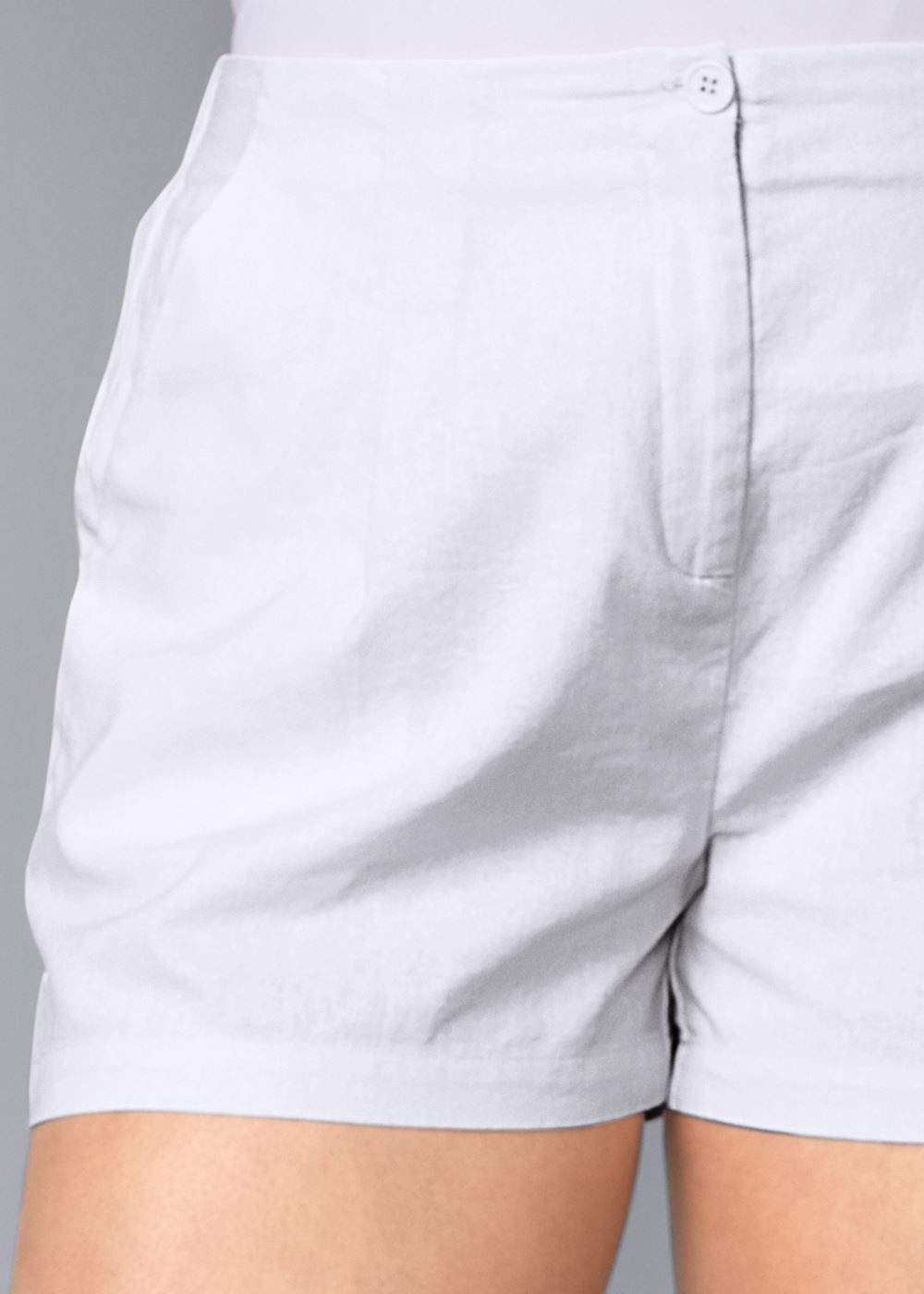 Venus White LINEN SHORTS