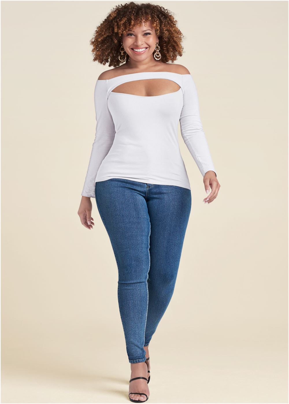 Venus White Off-the-shoulder top