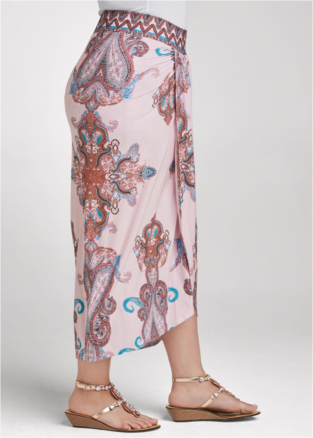 Venus Plus Size Wandering Goddess Skirt - Blush Multi