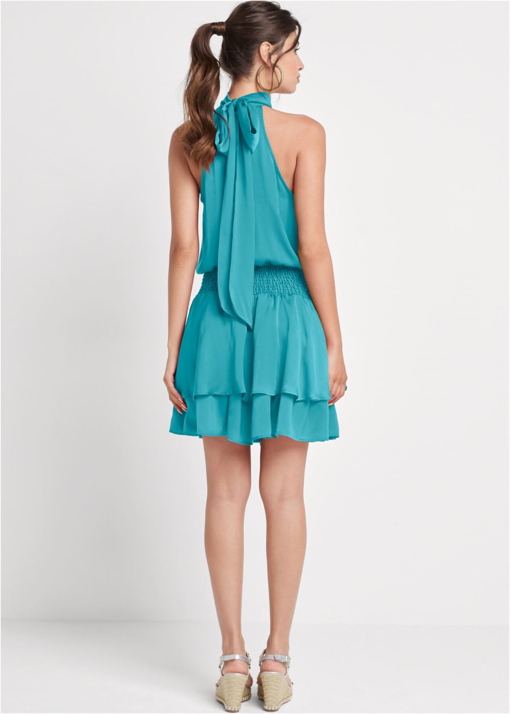 Venus Plus Size High Neck Mini Dress