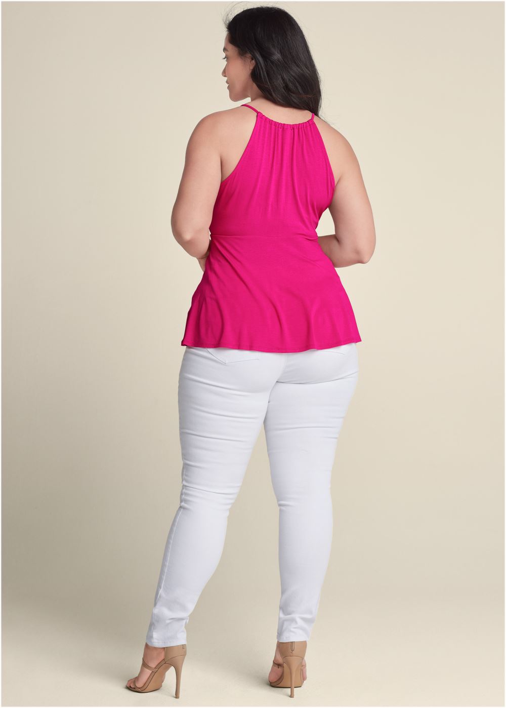 Venus Plus Size Embellished Cutout Top