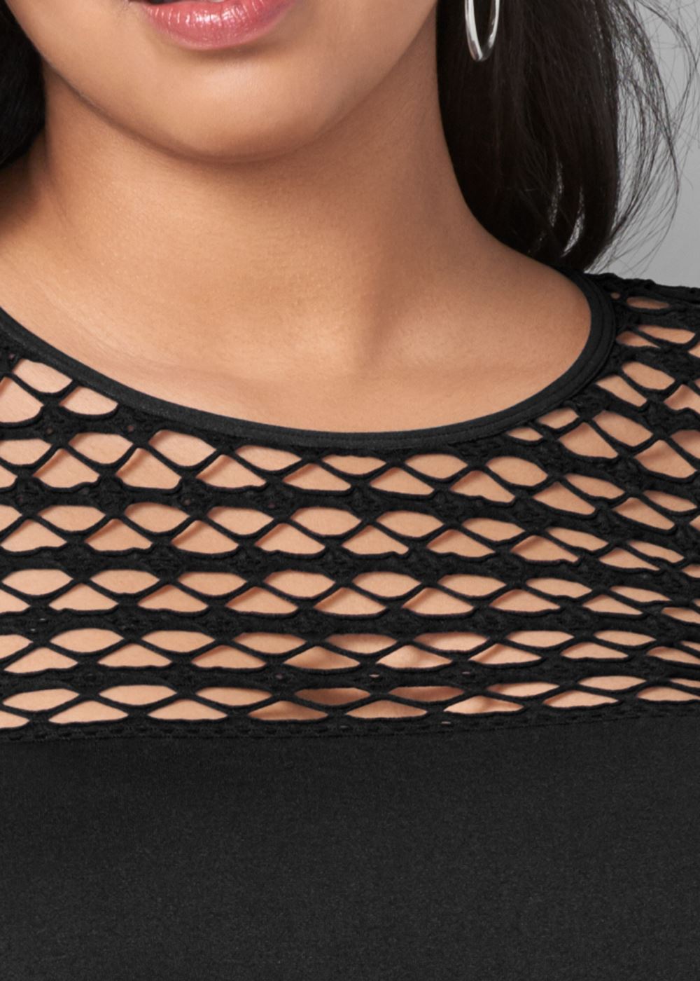 Venus Plus Size Seamless Fitted Cutout Top