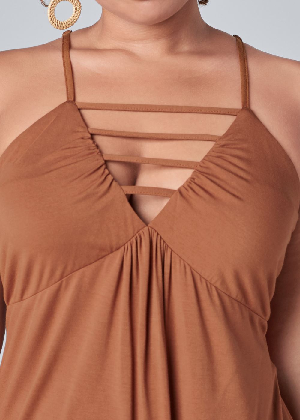 Venus Plus Size Strappy Sleeveless Top