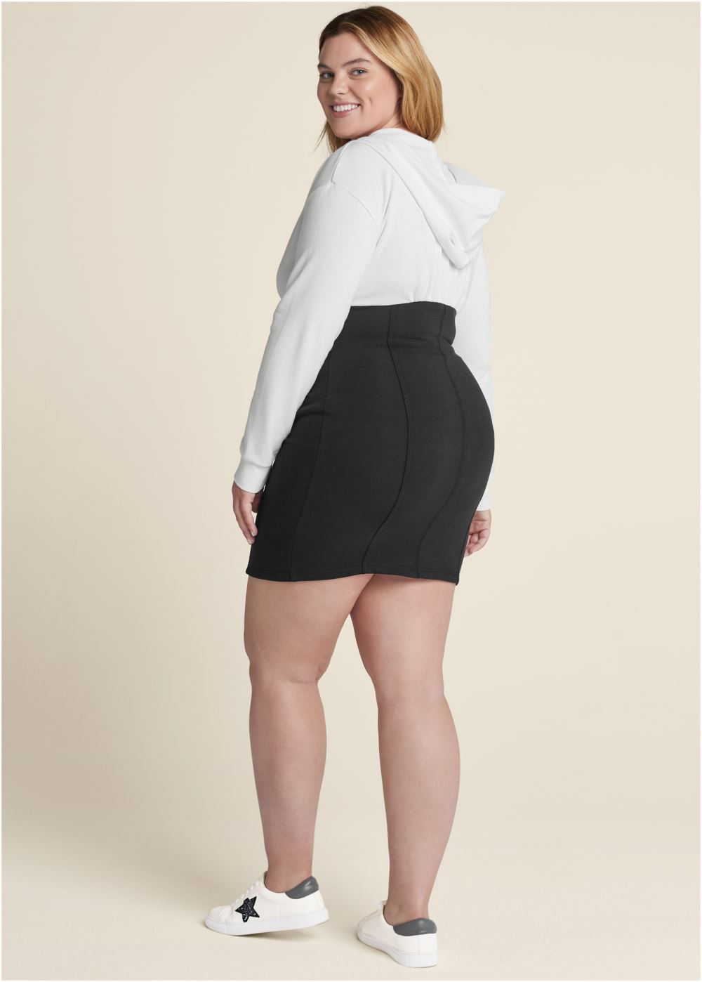 Venus Plus Size Color Block Corset Dress