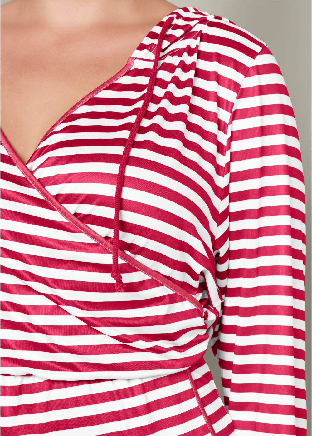 Venus Red & White STRIPED ONESIE